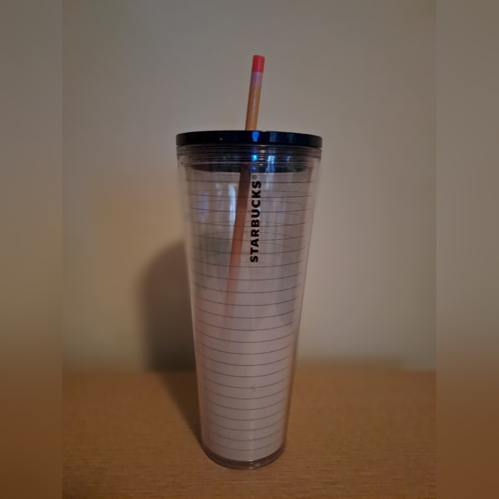 Starbucks Summer 2020 Teacher Cold Tumbler With Pencil Straw 24oz NWT